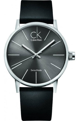 Calvin Klein Minimal Black Dial Black Leather Strap Watch for Men - K7621107 Buy Now By Calvin Klein