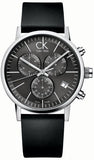 Calvin Klein Post Minimal Chronograph Black Dial Black Leather Strap Watch for Men - K7627107 Buy Now By Calvin Klein