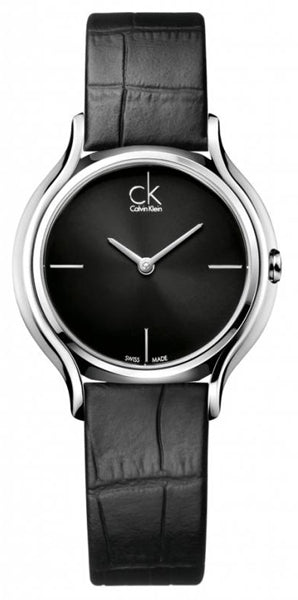 Calvin Klein Skirt Black Dial Black Leather Strap Watch for Women - K2U231C1 Buy Now By Calvin Klein