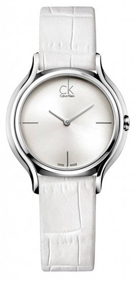 Calvin Klein Skirt White Dial White Leather Strap Watch for Women - K2U231K6 Buy Now By Calvin Klein