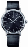 Calvin Klein Surround Black Dial Black Leather Strap Watch for Men - K3W211C1 Buy Now By Calvin Klein