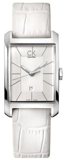 Calvin Klein Window White Dial White Leather Strap Watch for Women - K2M23120 Buy Now By Calvin Klein