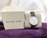 Michael Kors Addyson Three-Hand Silver Dial Brown Leather Strap Watch for Women - MK2945 Buy Now By Michael Kors