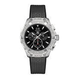 Tag Heuer Aquaracer Chronograph Black Dial Black Rubber Strap Watch for Men - CAY1110.FT6041 Buy Now By Tag Heuer