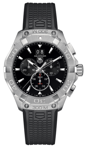 Tag Heuer Aquaracer Chronograph Black Dial Black Rubber Strap Watch for Men - CAY1110.FT6041 Buy Now By Tag Heuer