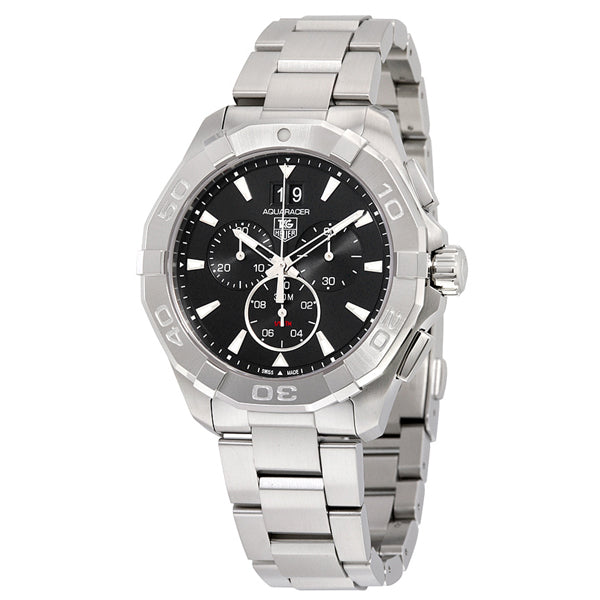Tag Heuer Aquaracer Chronograph Black Dial Silver Steel Strap Watch for Men - CAY1110.BA0927 Buy Now By Tag Heuer