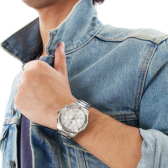Tag Heuer Aquaracer White Dial Silver Steel Strap Watch for Men - CAY1111.BA0927 Buy Now By Tag Heuer