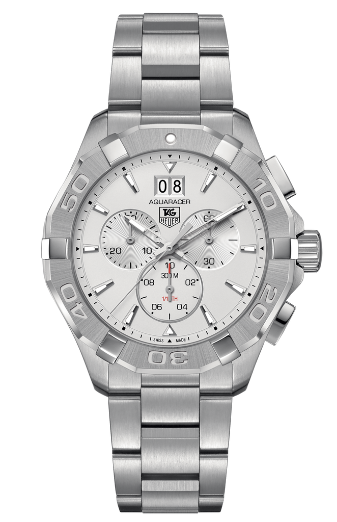 Tag Heuer Aquaracer White Dial Silver Steel Strap Watch for Men - CAY1111.BA0927 Buy Now By Tag Heuer