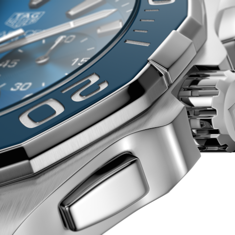 Tag Heuer Aquaracer Blue Dial SIlver Steel Strap Watch for Men - CAY111B.BA0927 Buy Now By Tag Heuer