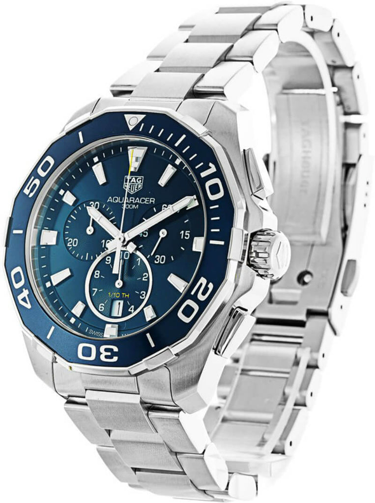 Tag Heuer Aquaracer Blue Dial SIlver Steel Strap Watch for Men - CAY111B.BA0927 Buy Now By Tag Heuer