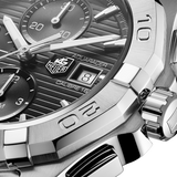 Tag Heuer Aquaracer Automatic Chronograph Black Dial Silver Steel Strap Watch for Men - CAY2110.BA0927 Buy Now By Tag Heuer