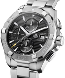 Tag Heuer Aquaracer Automatic Chronograph Black Dial Silver Steel Strap Watch for Men - CAY2110.BA0927 Buy Now By Tag Heuer