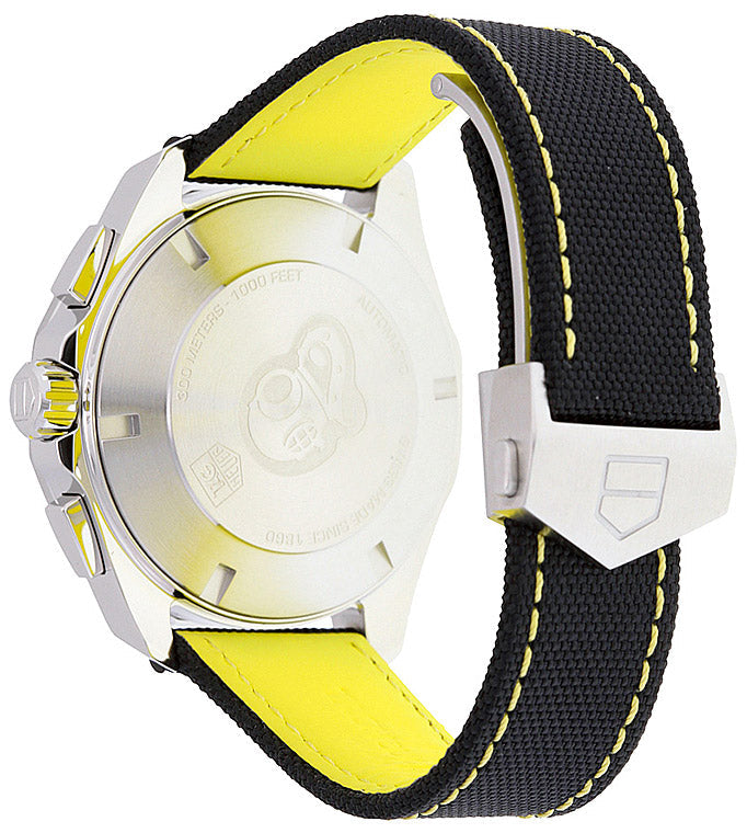 Tag Heuer Aquaracer Automatic Chronograph Black Dial Black Nylon Strap Watch for Men - CAY211A.FC6361 Buy Now By Tag Heuer