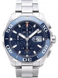 Tag Heuer Aquaracer Calibre 16 43mm Blue Dial Silver Steel Strap Watch for Men - CAY211B.BA0927 Buy Now By Tag Heuer