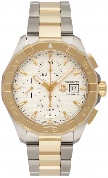 Tag Heuer Aquaracer Caliber 16 Automatic White Dial Two Tone Steel Strap Watch for Men - CAY2121.BB0923 Buy Now By Tag Heuer