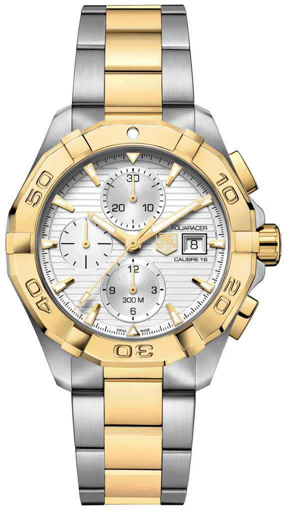 Tag Heuer Aquaracer Caliber 16 Automatic White Dial Two Tone Steel Strap Watch for Men - CAY2121.BB0923 Buy Now By Tag Heuer