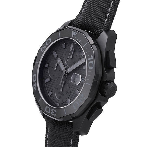 Tag Heuer Aquaracer Automatic Chronograph Special Edition Titanium Grey Dial Black Leather Strap Watch for Men - CAY218B.FC6370 Buy Now By Tag Heuer
