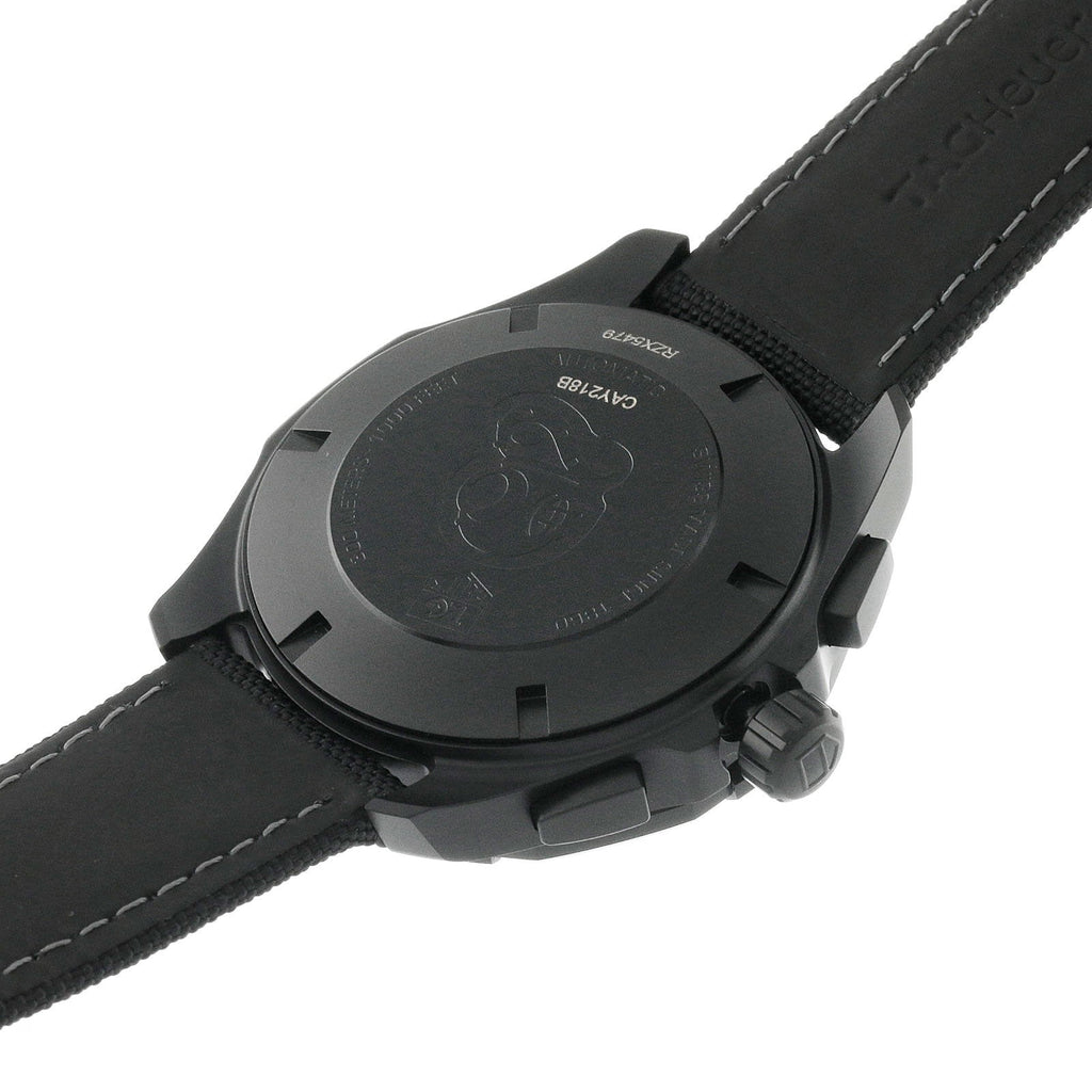 Tag Heuer Aquaracer Automatic Chronograph Special Edition Titanium Grey Dial Black Leather Strap Watch for Men - CAY218B.FC6370 Buy Now By Tag Heuer