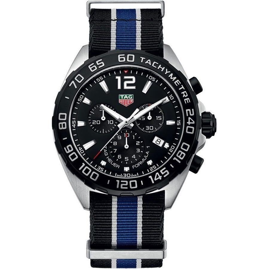 Tag Heuer Formula 1 Quartz Chronograph Black Dial Two Tone NATO Strap Watch for Men - CAZ1010.FC8197 Buy Now By Tag Heuer