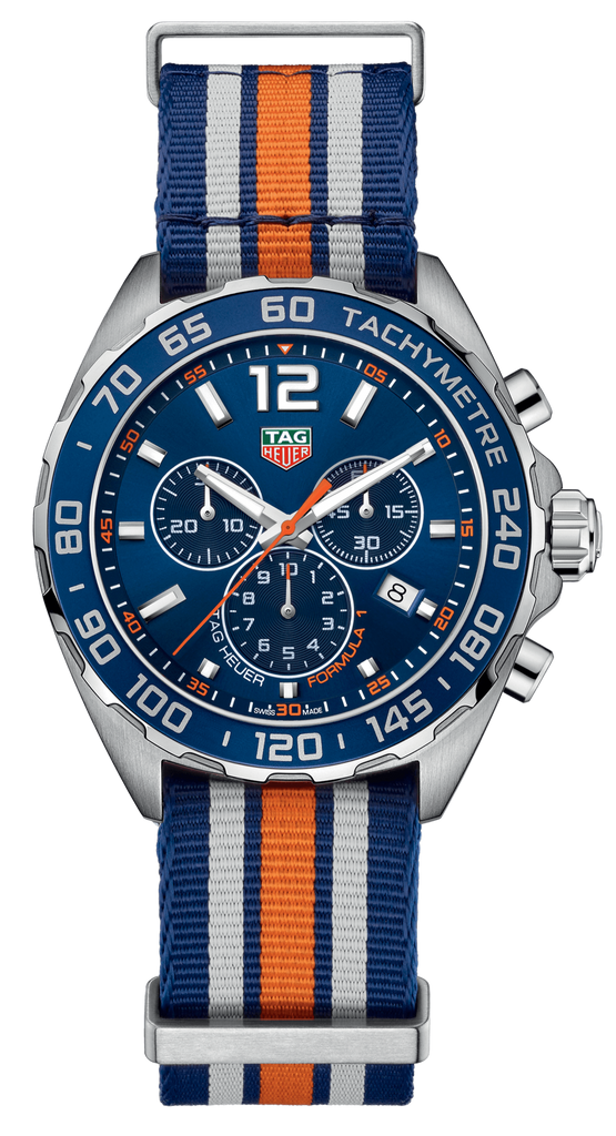 Tag Heuer Formula 1 Chronograph 43mm Blue Dial NATO Strap Watch for Men - CAZ1014.FC8196 Buy Now By Tag Heuer