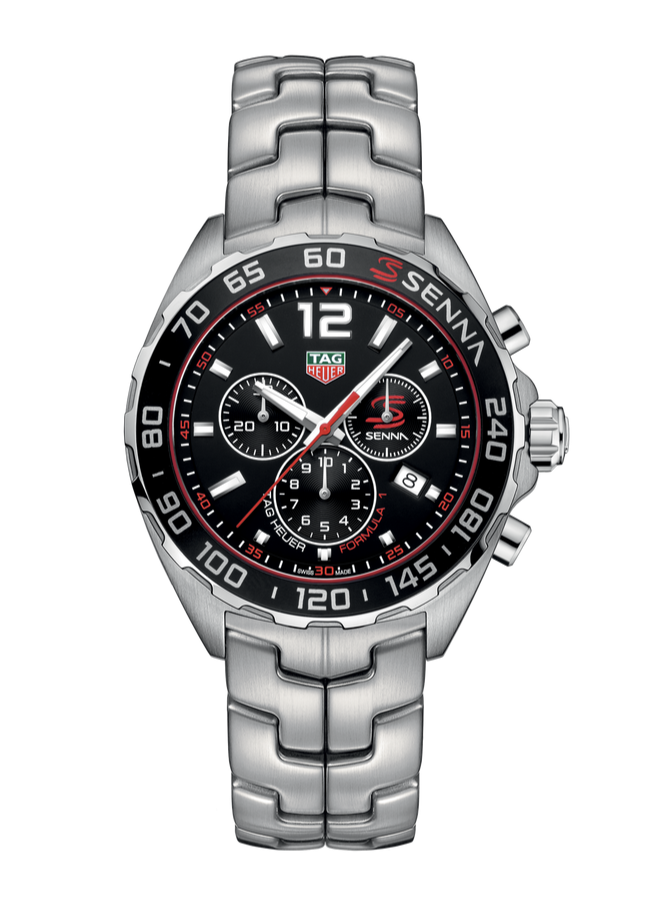 Tag Heuer Senna Chronograph Special Edition Black Dial Silver Steel Strap Watch for Men - CAZ1015.BA0883 Buy Now By Tag Heuer