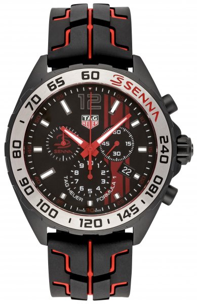 Tag Heuer Formula 1 Ayrton Senna Limited Edition Black Dial Two Tone Rubber Strap Watch for Men - CAZ1019.FT8027 Buy Now By Tag Heuer
