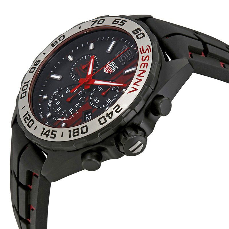 Tag Heuer Formula 1 Ayrton Senna Limited Edition Black Dial Two Tone Rubber Strap Watch for Men - CAZ1019.FT8027 Buy Now By Tag Heuer