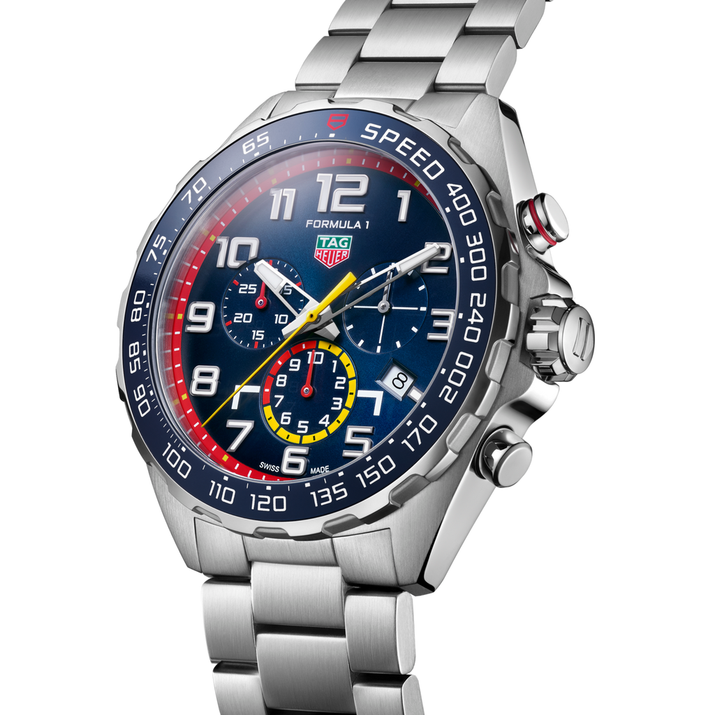 Tag Heuer Formula 1 x Red Bull Racing Chronograph Blue Dial Silver Steel Strap Watch for Men - CAZ101AL.BA0842 Buy Now By Tag Heuer