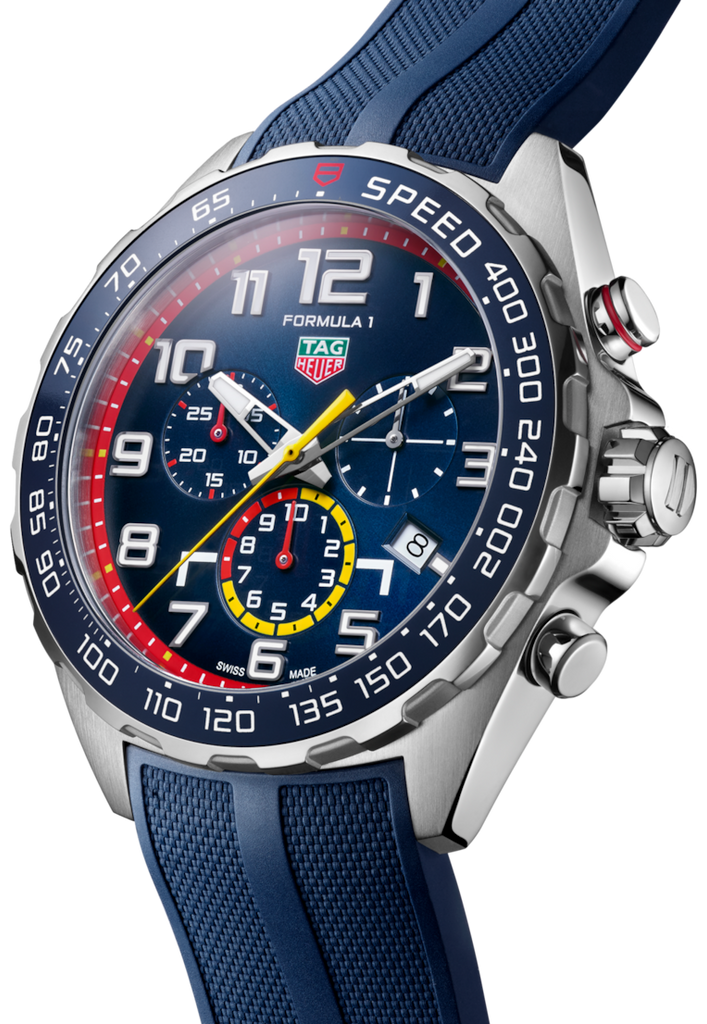 Tag Heuer Formula 1 Red Bull Racing Chronograph Blue Dial Blue Rubber Strap Watch for Men - CAZ101AL.FT8052 Buy Now By Tag Heuer