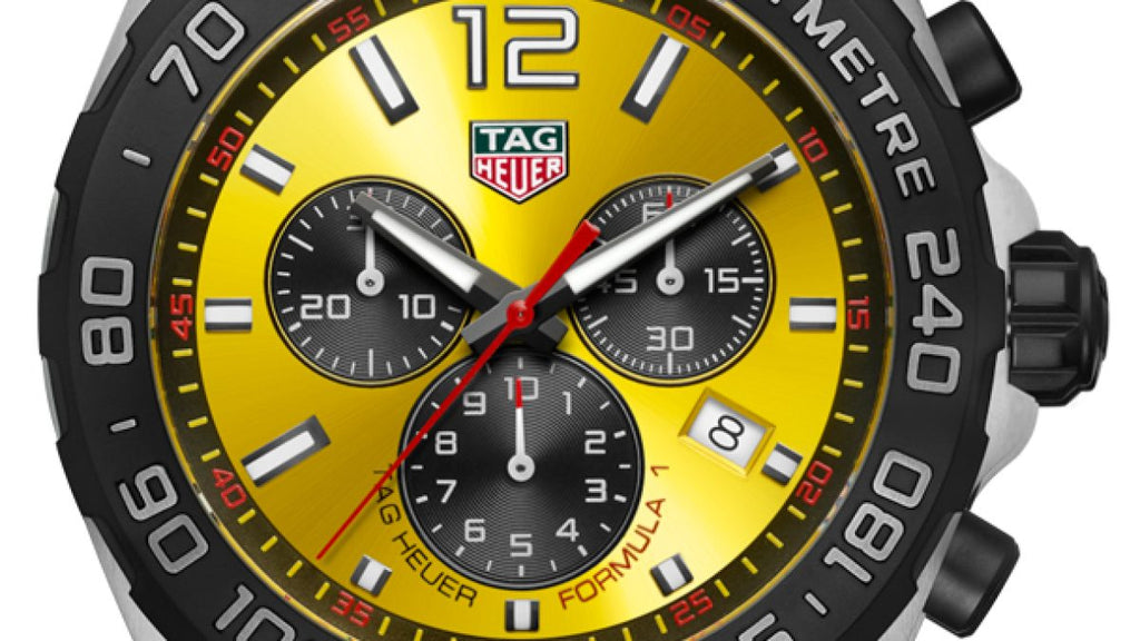 Tag Heuer Formula 1 Chronograph Yellow Dial Yellow Rubber Strap Watch for Men - CAZ101AM.FT8054 Buy Now By Tag Heuer