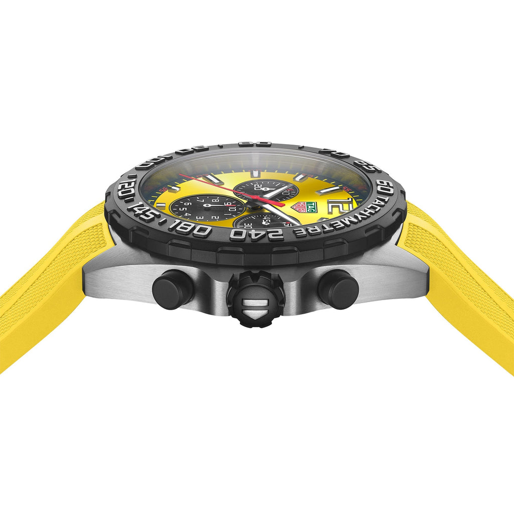 Tag Heuer Formula 1 Chronograph Yellow Dial Yellow Rubber Strap Watch for Men - CAZ101AM.FT8054 Buy Now By Tag Heuer