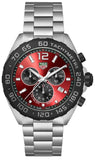 Tag Heuer Formula 1 Chronograph Red Dial Silver Steel Strap Watch for Men - CAZ101AN.BA0842 Buy Now By Tag Heuer