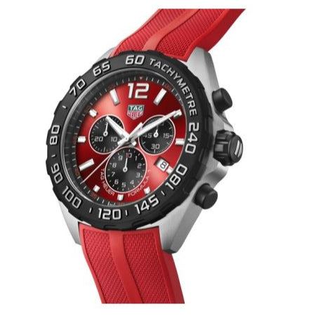 Tag Heuer Formula 1 Chronograph Red Dial Red Rubber Strap Watch for Men - CAZ101AN.FT8055 Buy Now By Tag Heuer