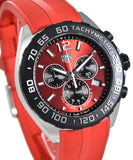 Tag Heuer Formula 1 Chronograph Red Dial Red Rubber Strap Watch for Men - CAZ101AN.FT8055 Buy Now By Tag Heuer