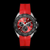 Tag Heuer Formula 1 Chronograph Red Dial Red Rubber Strap Watch for Men - CAZ101AN.FT8055 Buy Now By Tag Heuer