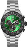Tag Heuer Formula 1 Chronograph Green Dial Silver Steel Strap Watch for Men - CAZ101AP.BA0842 Buy Now By Tag Heuer