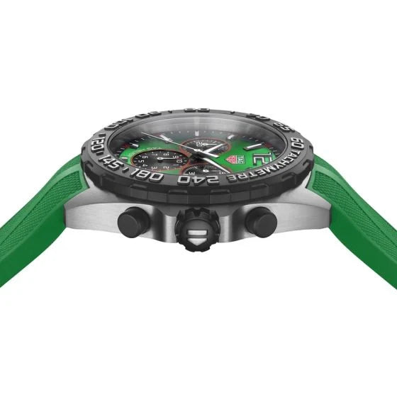 Tag Heuer Formula 1 Chronograph Green Dial Green Rubber Strap Watch for Men - CAZ101AP.FT8056 Buy Now By Tag Heuer