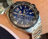 Tag Heuer Formula 1 Chronograph Blue Dial Silver Steel Strap Watch for Men - CAZ101AV.BA0842