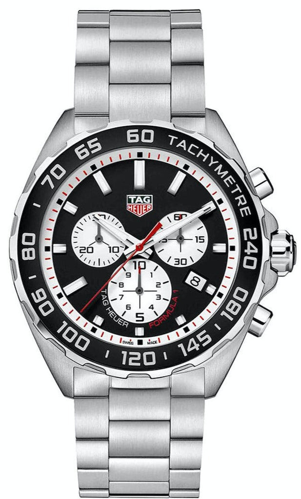 Tag Heuer Formula 1 Chronograph Black Dial Silver Steel Strap Watch for Men - CAZ101E.BA0842 Buy Now By Tag Heuer