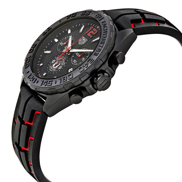 Tag Heuer Formula 1 Manchester United Limited Edition Black Dial Black & Red Rubber Strap Watch for Men - CAZ101J.FT8027 Buy Now By Tag Heuer