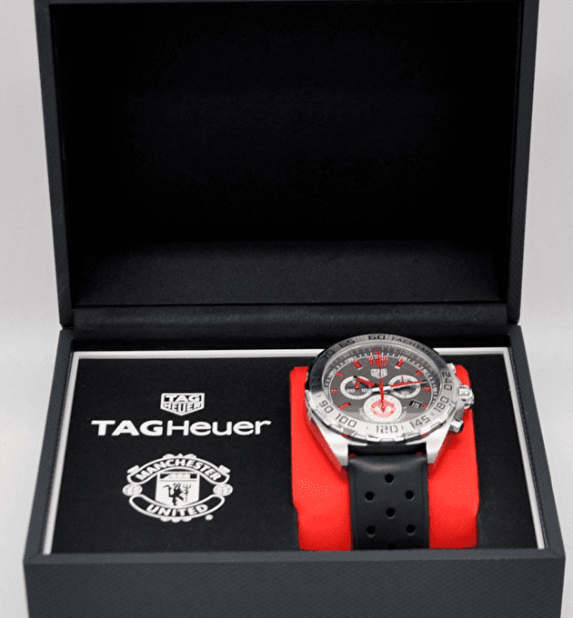 Tag Heuer Formula 1 Manchester United Special Edition Grey Dial Black Silicone Strap Watch for Men - CAZ101M.FT8024 Buy Now By Tag Heuer