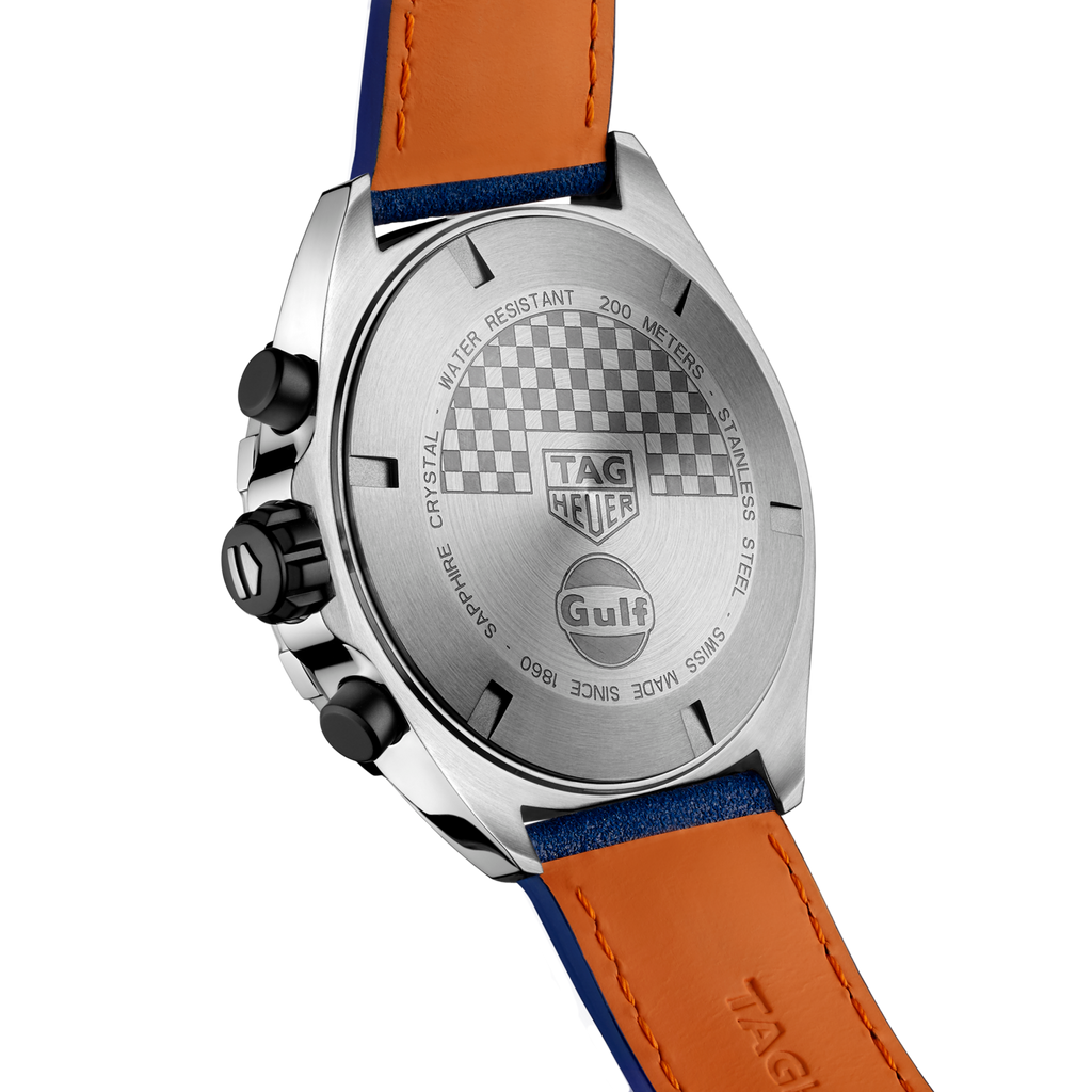 Tag Heuer Formula 1 Gulf Edition Blue Dial Blue Leather Strap Watch for Men - CAZ101N.FC8243 Buy Now By Tag Heuer