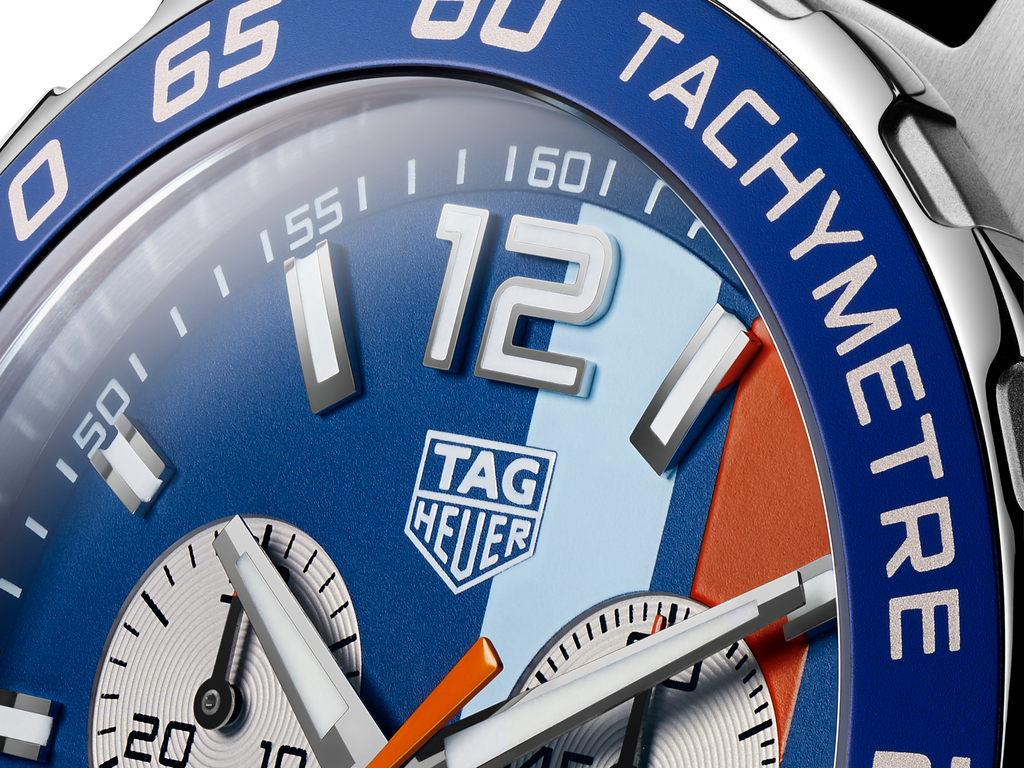 Tag Heuer Formula 1 Gulf Edition Blue Dial Blue Leather Strap Watch for Men - CAZ101N.FC8243 Buy Now By Tag Heuer