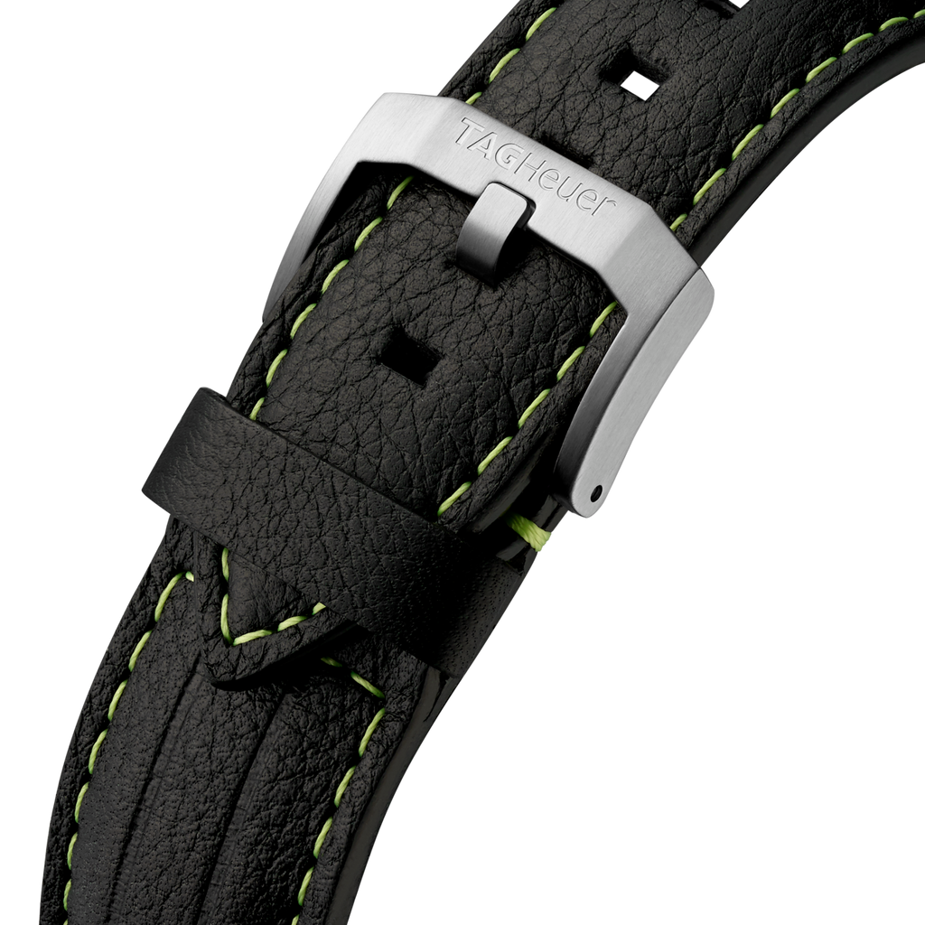 Tag Heuer Formula 1 Aston Martin Black Dial Black Leather Strap Watch for Men - CAZ101P.FC8245 Buy Now By Tag Heuer