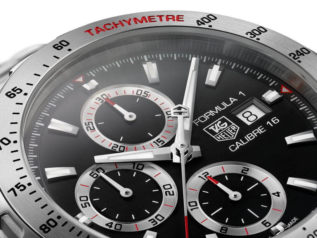Tag Heuer Formula 1 Calibre 16 Automatic Chronograph Black Dial Silver Steel Strap Watch for Men - CAZ2010.BA0876 Buy Now By Tag Heuer