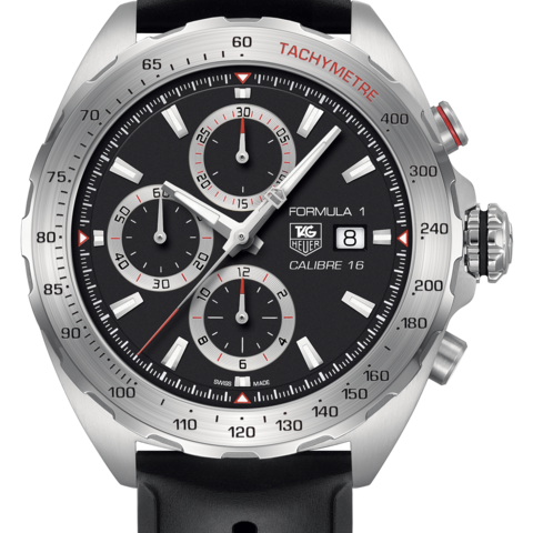 Tag Heuer Formula 1 Calibre 16 Black Dial Black Leather Strap Watch for Men - CAZ2010.FT8024 Buy Now By Tag Heuer