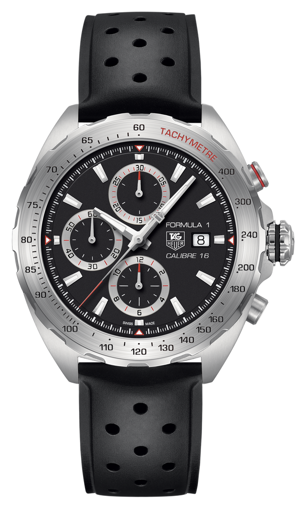 Tag Heuer Formula 1 Calibre 16 Black Dial Black Leather Strap Watch for Men - CAZ2010.FT8024 Buy Now By Tag Heuer