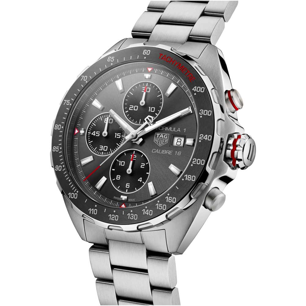 Tag Heuer Formula 1 Automatic Chronograph Grey Dial Silver Strap Watch for Men - CAZ2012.BA0876 Buy Now By Tag Heuer
