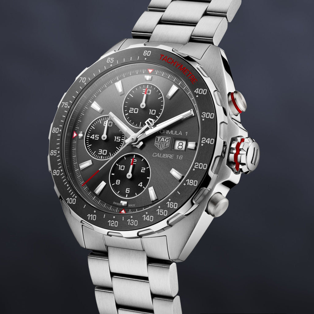 Tag Heuer Formula 1 Automatic Chronograph Grey Dial Silver Strap Watch for Men - CAZ2012.BA0876 Buy Now By Tag Heuer
