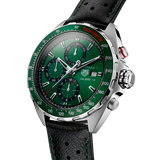 Tag Heuer Formula 1 Calibre 16 Automatic Chronograph Green Dial Black Leather Strap Watch for Men - CAZ2016.FC6473 Buy Now By Tag Heuer